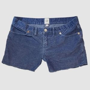 GAP Frayed Hem Soft Stretch Corduroy Mid-Rise Shorts